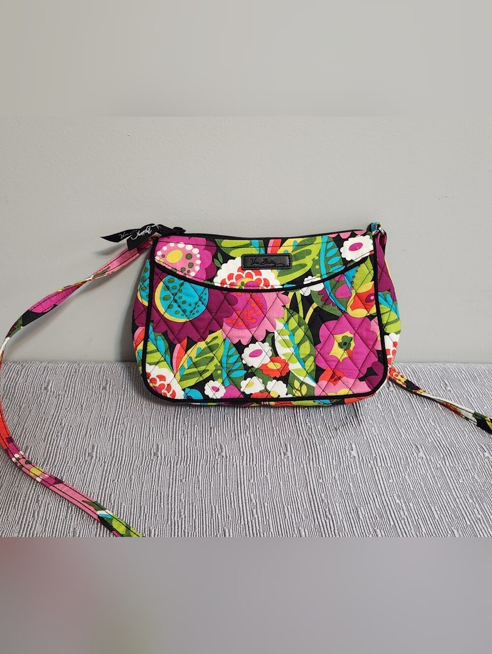 Vera Bradley Purse Quilted Floral Adjustable Strap